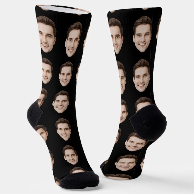 Custom Face Socks Personalized Photo Picture Socks (Angled)