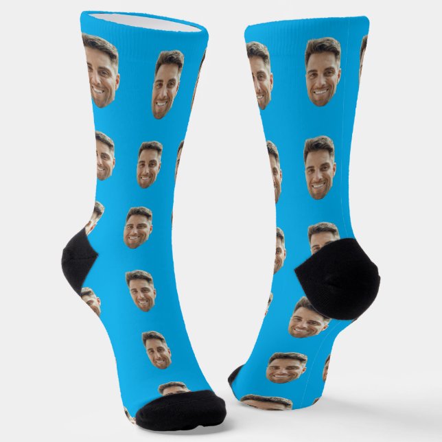 Custom Face Socks Personalized Photo Picture Socks (Angled)