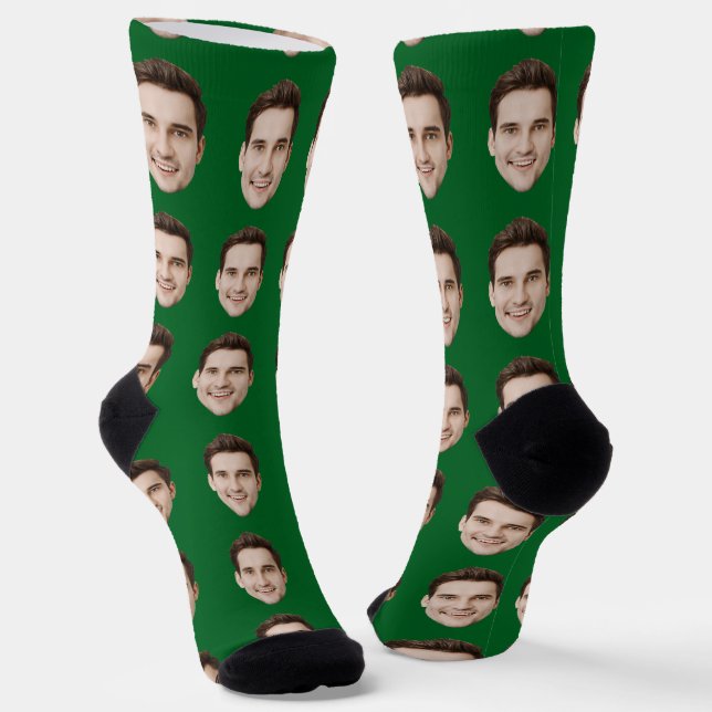 Custom Face Socks Personalized Photo Picture Socks (Angled)
