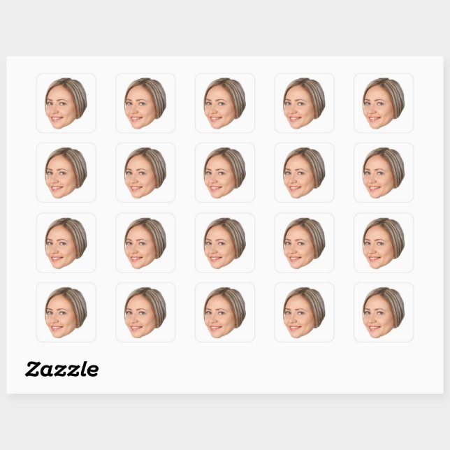 Custom Face Sticker, Personalized Stickers, Face Square Sticker (Sheet)