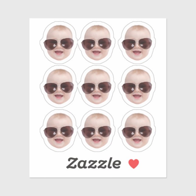 Custom Face Stickers Laptop Personalized Computer  (Sheet)