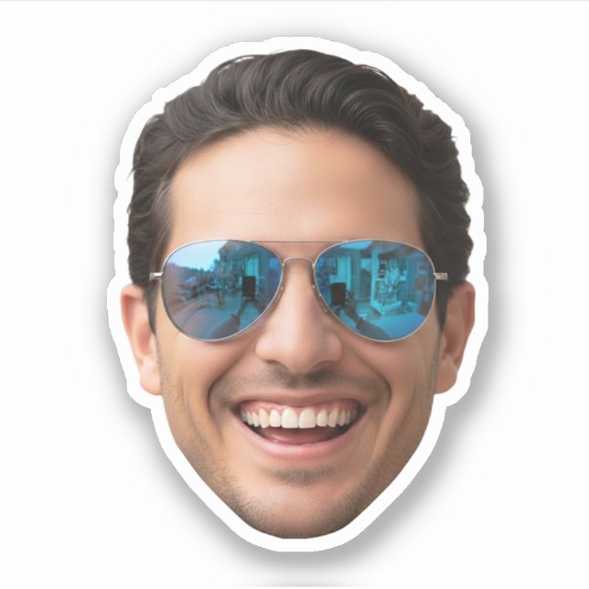 Custom Face Stickers, Personalized Face, Photo  Sticker (Front)