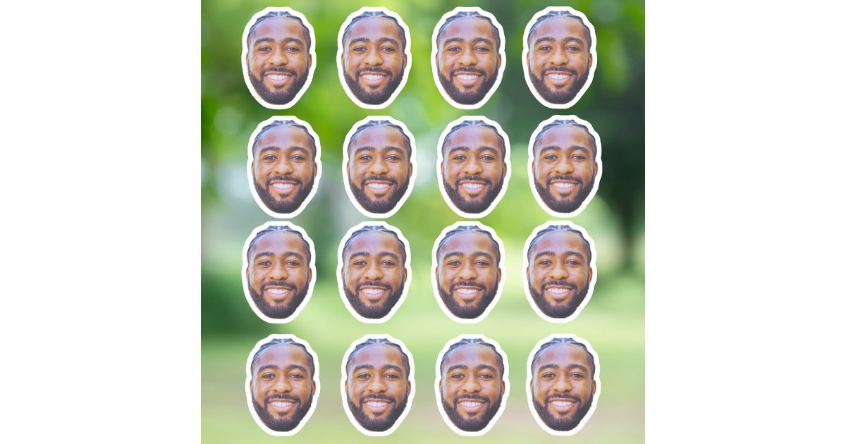 Custom Face Stickers, Personalized Face Photo Sticker | Zazzle