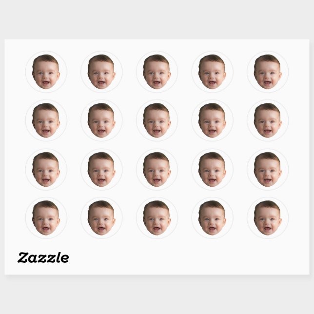 Custom Face Stickers Personalized Funny Face Photo (Sheet)