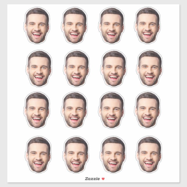 Custom Face Stickers Personalized Photo Face (Sheet)