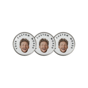 Custom Face & Text – Funny Gift for Golfers Golf Ball Marker