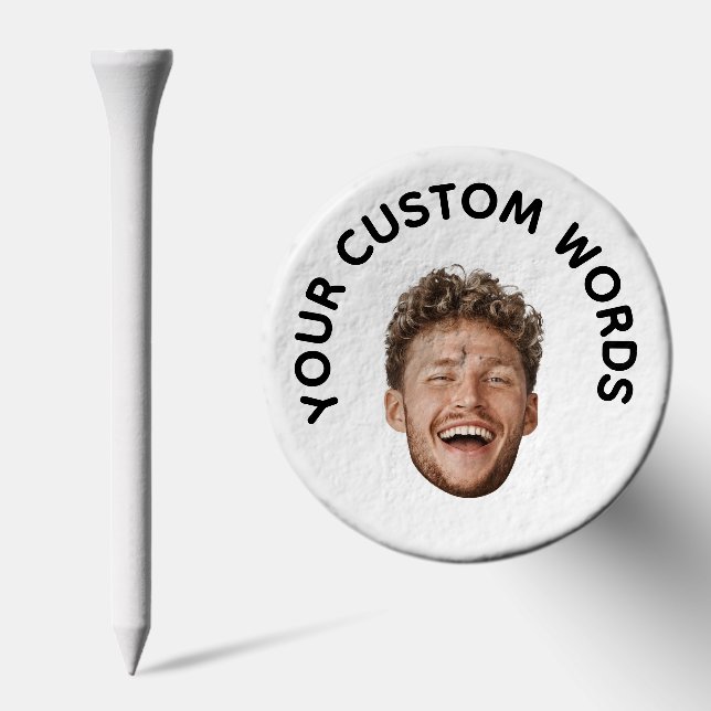 Custom Face & Text – Funny Gift for Golfers Golf Tees (Combo)