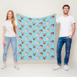 Custom Face, Unique Family Gift 3 Photos Face Fleece Blanket<br><div class="desc">Custom Family Face 3 Photos, Replace the face with your favorite photo (make sure to crop as much to the face as possible and use an app to remove the background) and personalize this funny mug with your kid, husband, pet or boyfriend on it! Also a fun and unique surprise...</div>