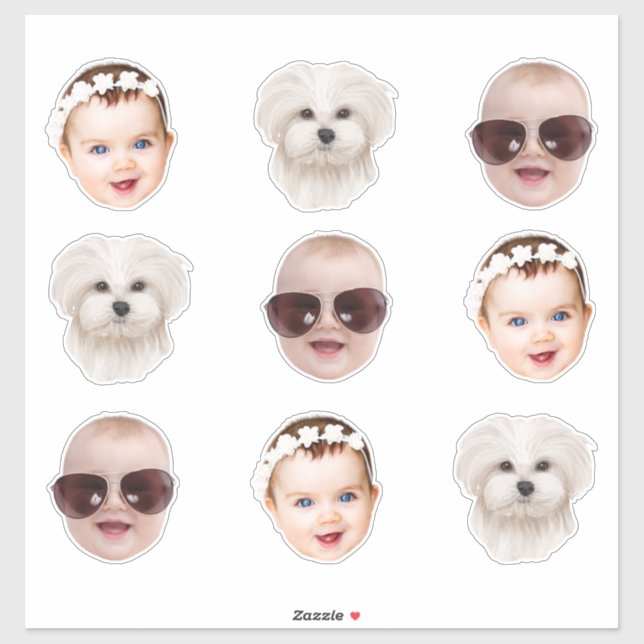 Custom Face wedding bachlerotte graduation 30th  Sticker (Sheet)