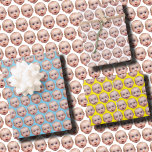 Custom Face Wrapping Paper | Custom Face Gift Wrap<br><div class="desc">Custom Face Wrapping Paper Wedding Bridal Shower Party Props Graduation, Replace the face with your favorite photo (make sure to crop as much to the face as possible and use an app to remove the background) and personalize this funny Christmas Holiday Wrapping Paper with your kid, husband, or boyfriend on...</div>