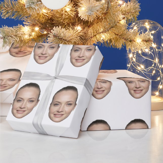 Custom Face Wrapping Paper Personalized Gift  (Holidays)