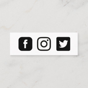 Custom Facebook Instagram Twitter Mini Business Card