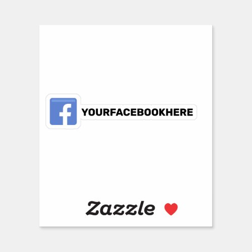 Custom Facebook Social Media Sticker