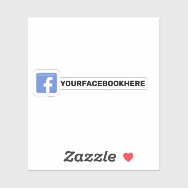 Custom Facebook Social Media Sticker (Sheet)
