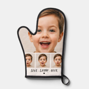 Custom Faces personalized 4 photo  Oven Mitt