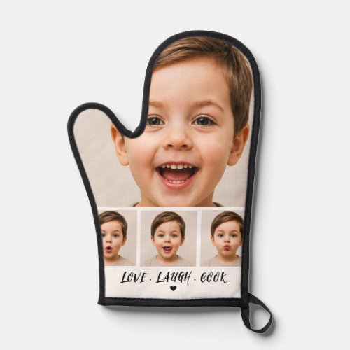Custom Faces personalized 4 photo  Oven Mitt