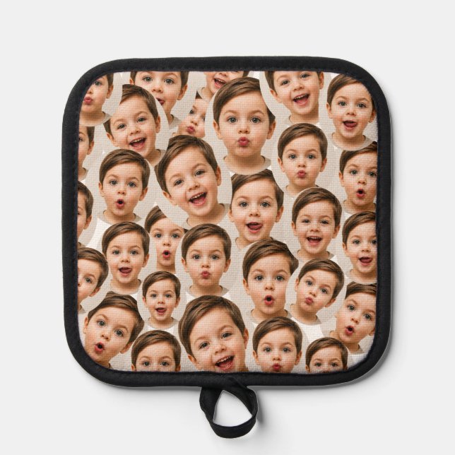 Custom Faces personalized photo  Pot Holder (Front)