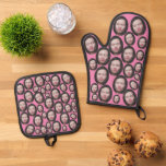 Custom Faces Photo Baking Gift Kitchen Cooking BBQ Oven Mitt & Pot Holder Set<br><div class="desc">Funny Custom Oven Mitt & Pot Holder Set with Your Face,  Baking Gifts for Women or Men for Kitchen Cooking,  BBQ,  Grillin faces Photo pattern,  great gifts Whether it's a housewarming,  a friend's birthday,  wedding or any occasion.</div>