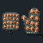 Custom Faces Photo Pattern Funny  Oven Mitt & Pot Holder Set<br><div class="desc">Funny Custom Face Oven Mitt & Pot Holder Set, Personalized Father’s Day Birthday Christmas Holiday Gift Ideas, Add a sizzling touch of humor to your kitchen with this Funny Custom Face Oven Mitt and Pot Holder Set! Featuring a repeating pattern of your favorite photo (like Dad’s happy face!), this personalized...</div>