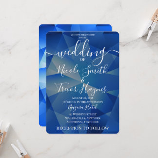 Custom Faceted Jewel Wedding Invitation
