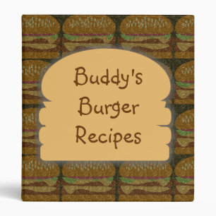 Custom Faded Cheeseburger Fun Yummy Design Binder