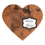 Custom Fairy Garden Wedding Heart Stickers