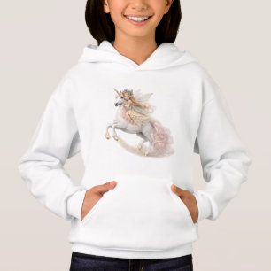 Custom Fairy Riding Unicorn with pink mane Hoodie