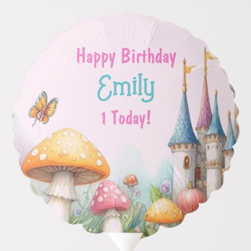 Custom Fairytale Princess Girls Birthday Fairycore Balloon