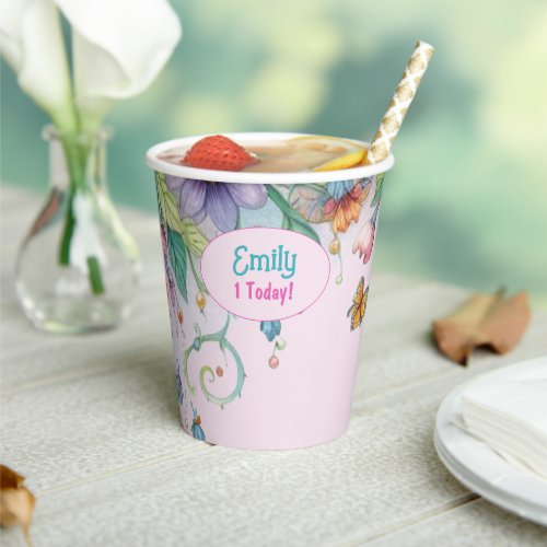 Custom Fairytale Princess Girls Birthday Fairycore Paper Cups