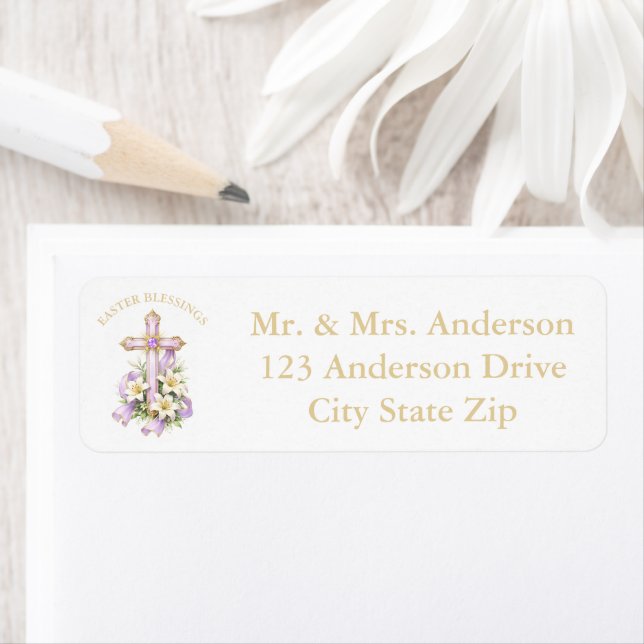 Custom Faith‑Inspired Easter Address Label Design (Insitu)