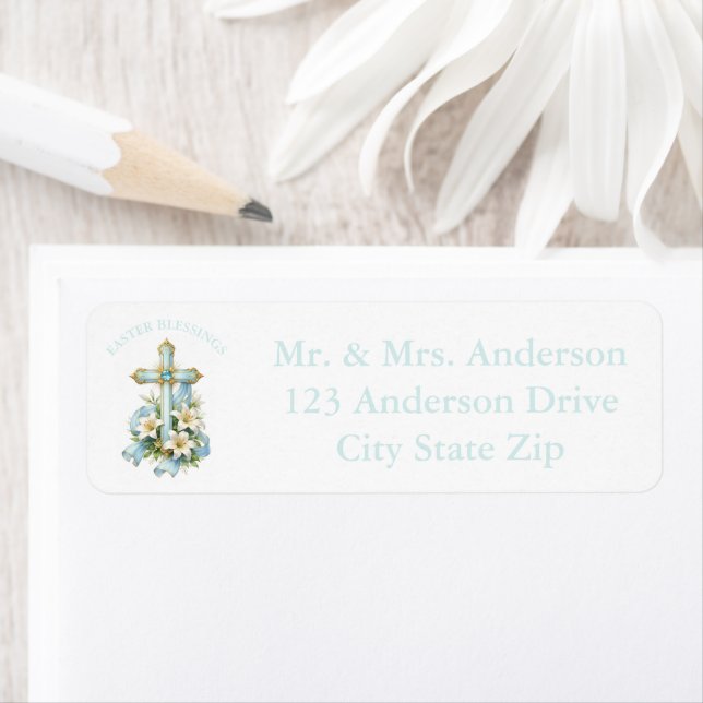 Custom Faith‑Inspired Easter Address Label Design (Insitu)
