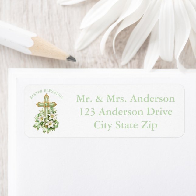 Custom Faith‑Inspired Easter Address Label Design (Insitu)