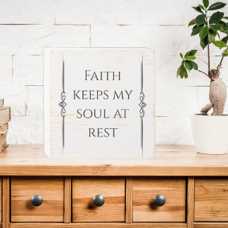 Custom Faith Motivational Quote Wooden Box Sign