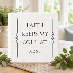 Custom Faith Motivational Quote Wooden Box Sign