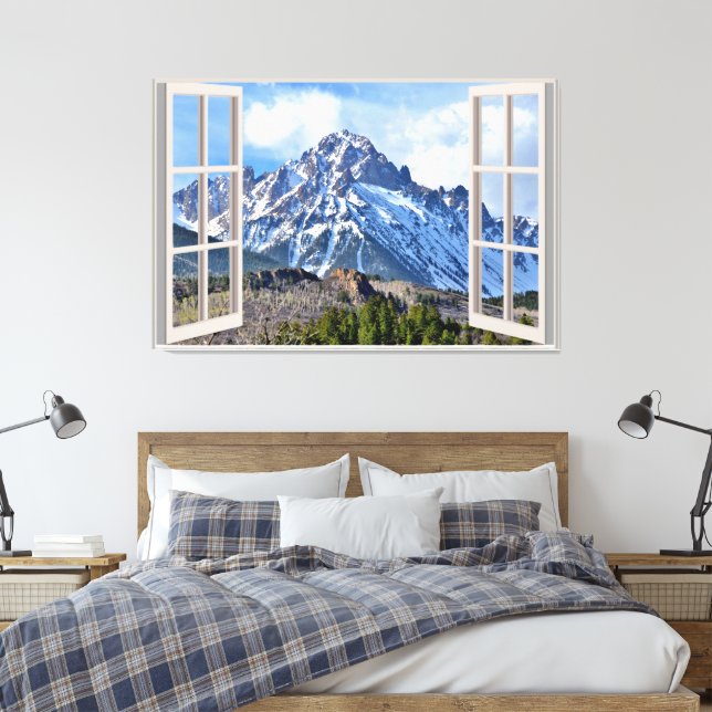 Custom Fake Faux Window  Canvas Print (Insitu(Bedroom))