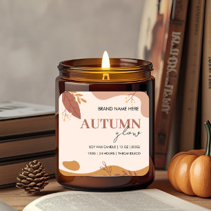 Custom Fall Candle Label Template   Autumn Glow