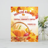 Custom Fall Farmers Market Event Flyer 8.5”x11” (Standing Front)