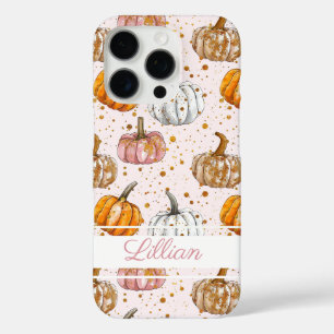 Custom Fall Pumpkin pattern iPhone 16 Pro Case