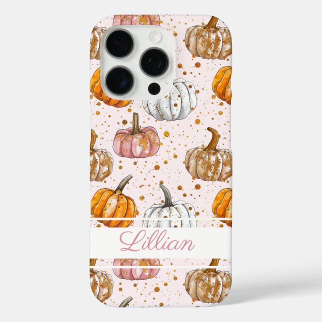 Custom Fall Pumpkin pattern Case-Mate iPhone Case (Back)