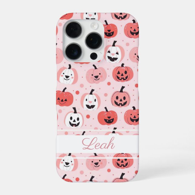 Custom fall pumpkin pattern iphone case (Back)