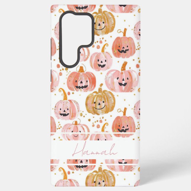 Custom Fall Pumpkin Pattern  Samsung Galaxy Case (Back)
