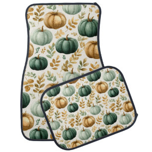 Custom Fall Pumpkin Photo Frame Car Floor Mat