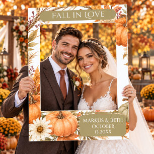 Custom Fall Pumpkin Wedding Selfie Frame