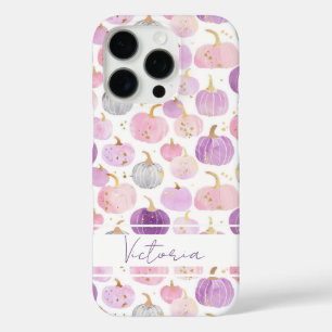 Custom Fall Watercolor Pumpkin pattern iPhone 16 Pro Case