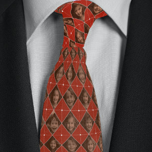 Custom Family 16-Photo Pattern Neck Tie