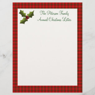 Custom Family Annual Christmas Letter