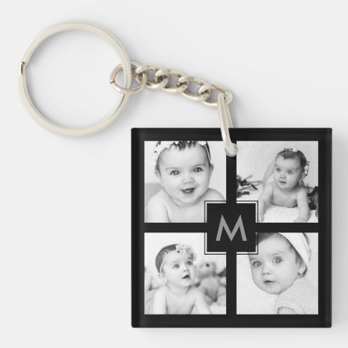 Custom Family Baby Photo Collage Initial Black Keychain - Create your own personalized family keepsake keychain with your custom images and initial. Add your favorite family photos, Instagram images, designs or artworks to create something really unique. To edit this design template, click 'Change' button and upload your own images as shown above.
Treat yourself or make the perfect gift for family, friends, parents and grandparents!