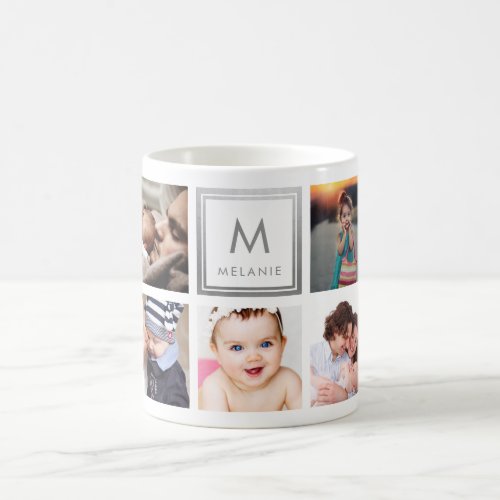 Custom Family Baby Photo Collage Monogram Coffee Mug - Create your own personalized family photo collage mug with your custom image and monogram. Add your favorite photo, design or artwork to create something really unique. To edit this design template, click 'Change' and upload your own image as shown above.
Treat yourself or make the perfect gift for family, friends, parents and grandparents!