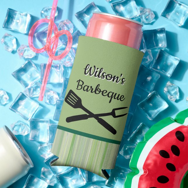 Custom Family BBQ Seltzer Can Cooler (In Situ Summer)
