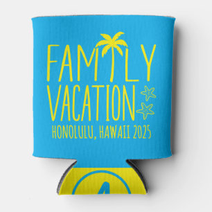 Custom Family Beach Vacation Group Matching  Can Cooler